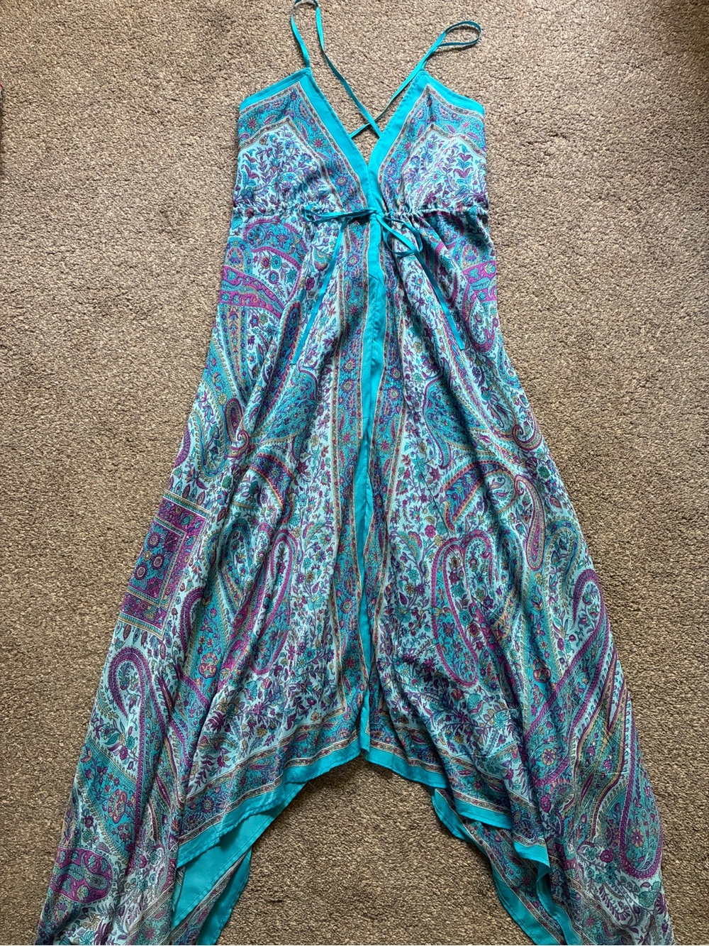 Silk Printed Hankerchief Dress (S)